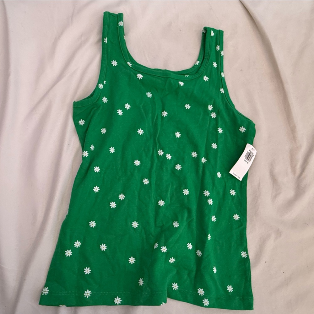 Old Navy Green Floral Top